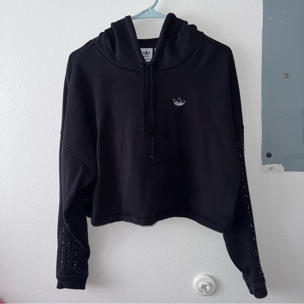 Adidas Originals Women's Basketball Cropped Hoodie - Picture 2 of 3